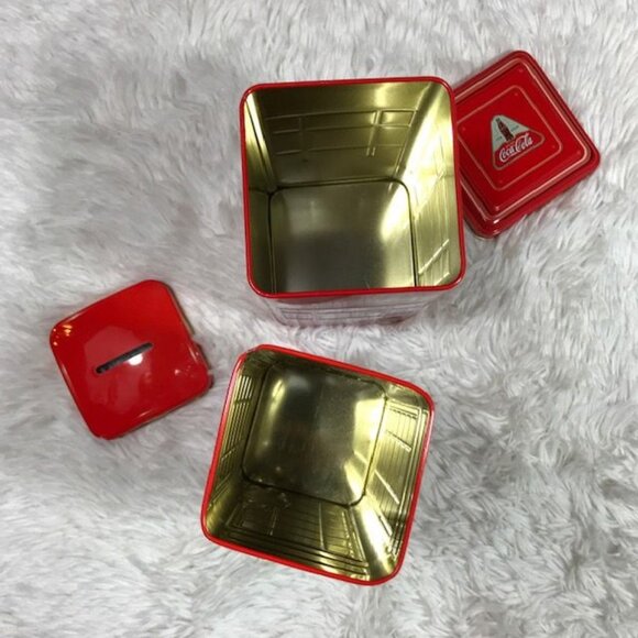 Set of 2 Vintage Coca-Cola Phone Booth Tin + Churchill's Phone Kiosk Money Box - Picture 6 of 8